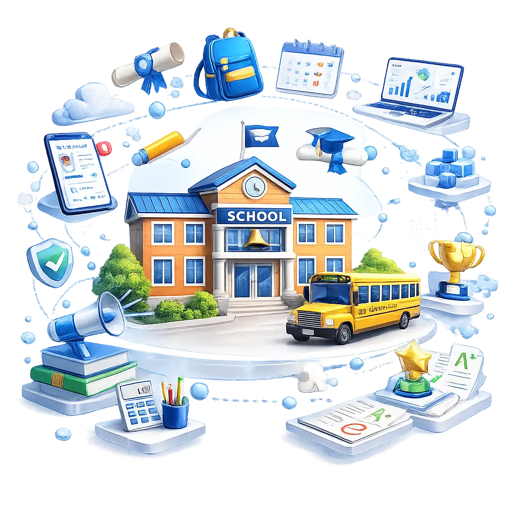 School ERP dashboard preview