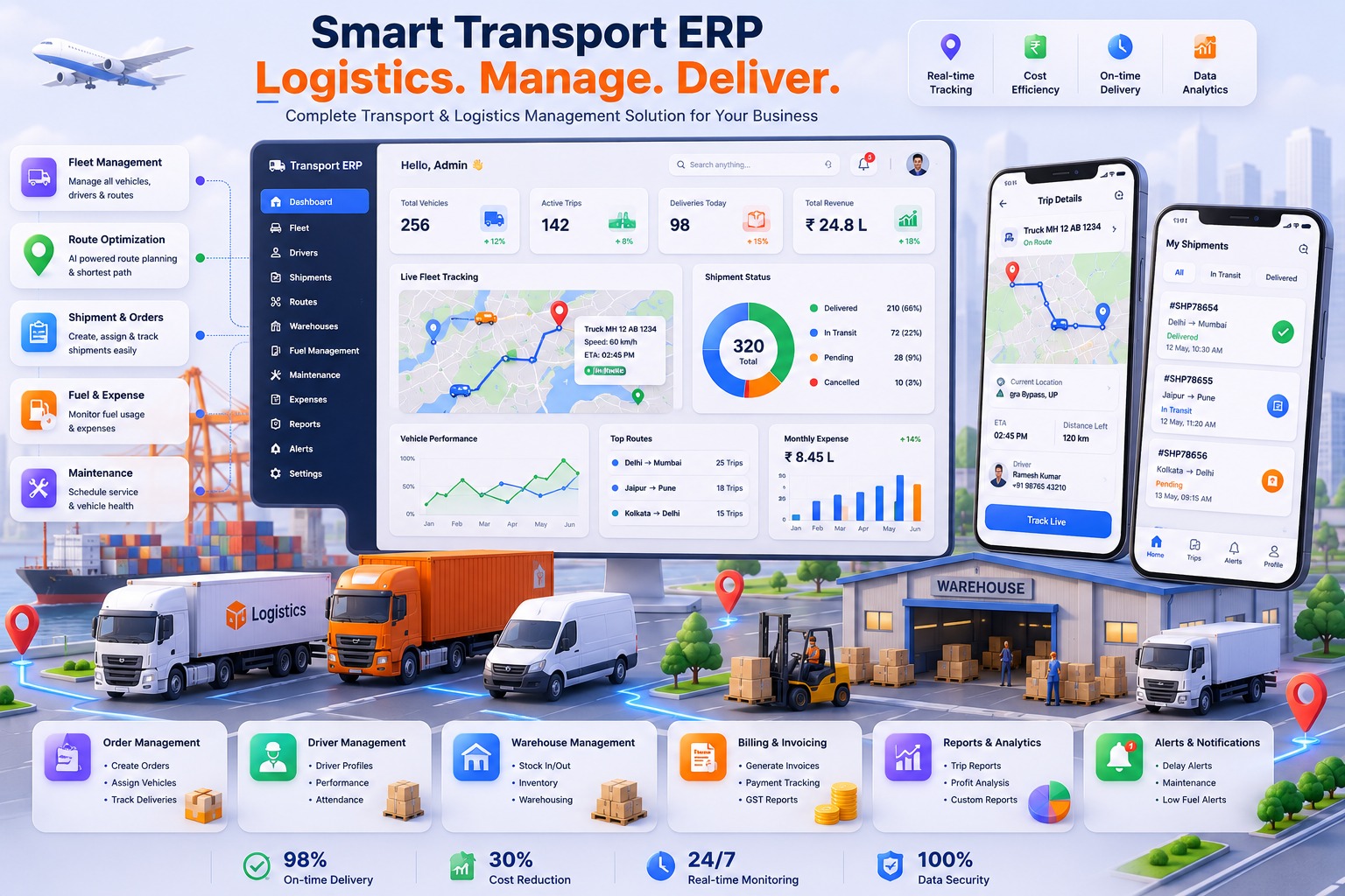 Transport ERP Dashboard