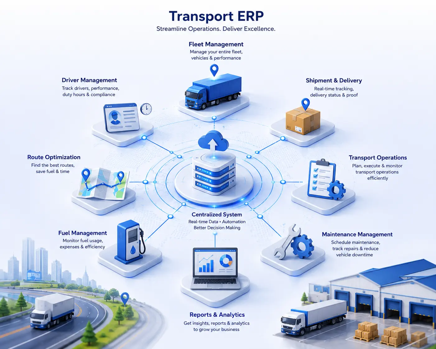 Transport management dashboard preview